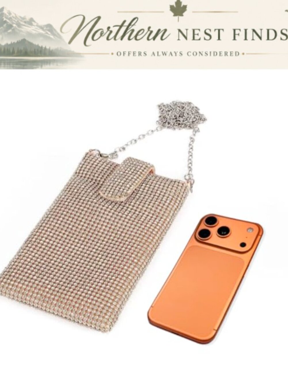 Crystal Rhinestone Evening Clutch Detachable Chain Crossbody Bag